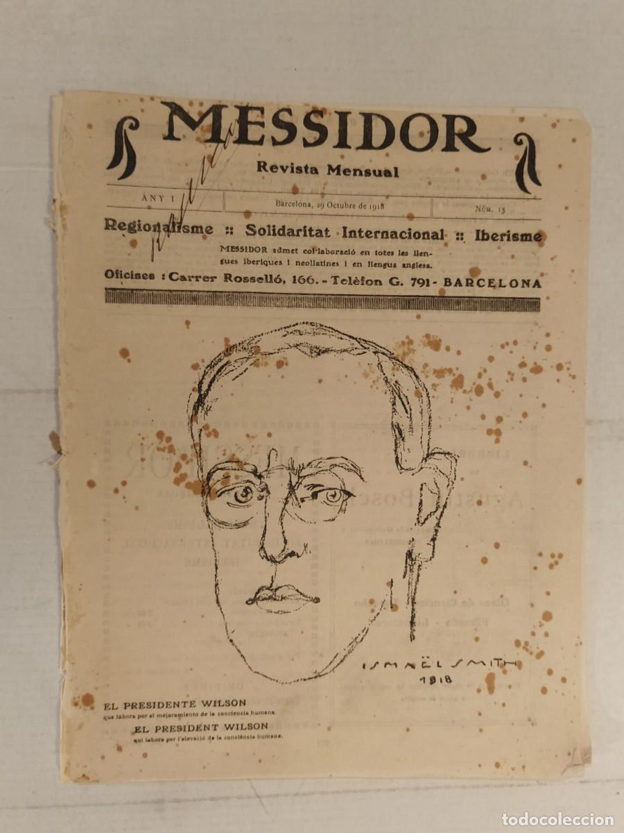 Coleccionismo de revistas y peri&oacute;dicos: MESSIDOR - NUMERO 13 ANY 1918 - ISMAEL SMITH - REGIONALISME SOLIDARITAT INTERNACIONAL IBERISME