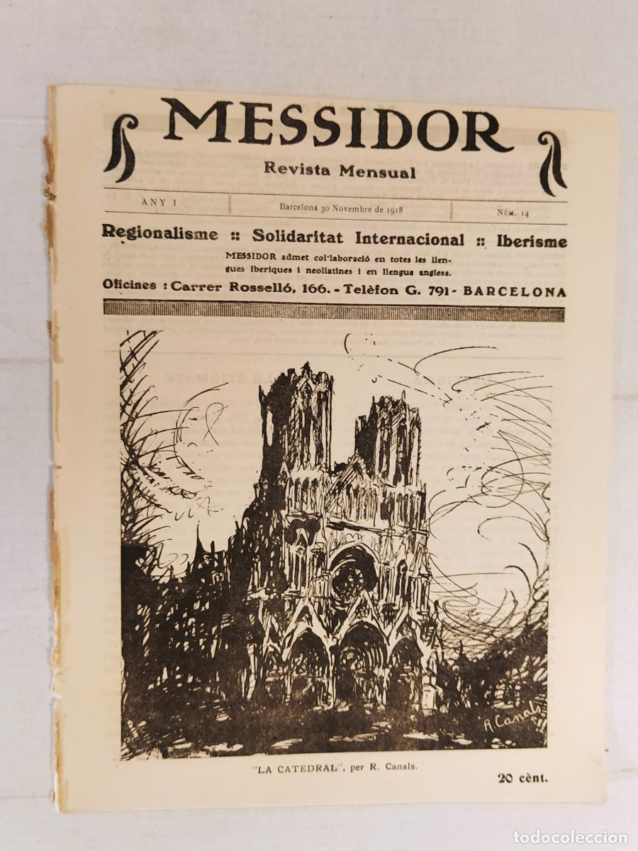 Coleccionismo de revistas y peri&oacute;dicos: MESSIDOR - NUMERO 14 ANY 1918 - RICARD CANALS - REGIONALISME SOLIDARITAT INTERNACIONAL IBERISME