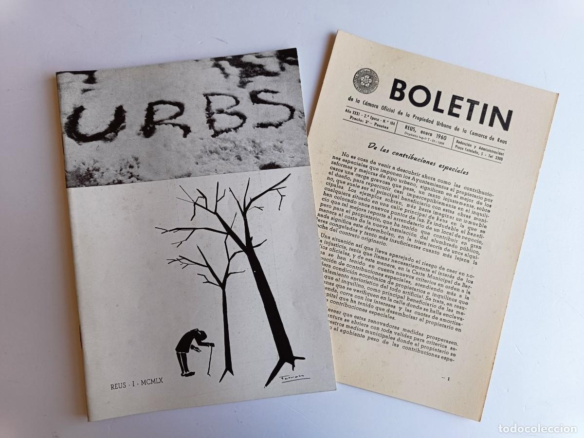 Coleccionismo de revistas y peri&oacute;dicos: REVISTA URBS - REUS - NUMERO 37 - ENERO 1960 - DISPONGO DE OTROS NUMEROS DE REVISTAS URBS.