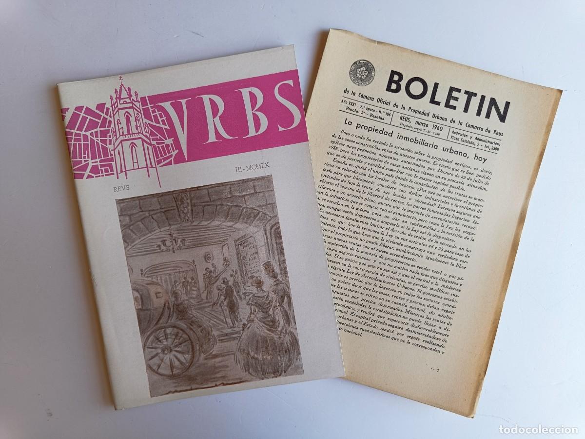 Coleccionismo de revistas y peri&oacute;dicos: REVISTA URBS - REUS - NUMERO 39 - MARZO 1960 - DISPONGO DE OTROS NUMEROS DE REVISTAS URBS.