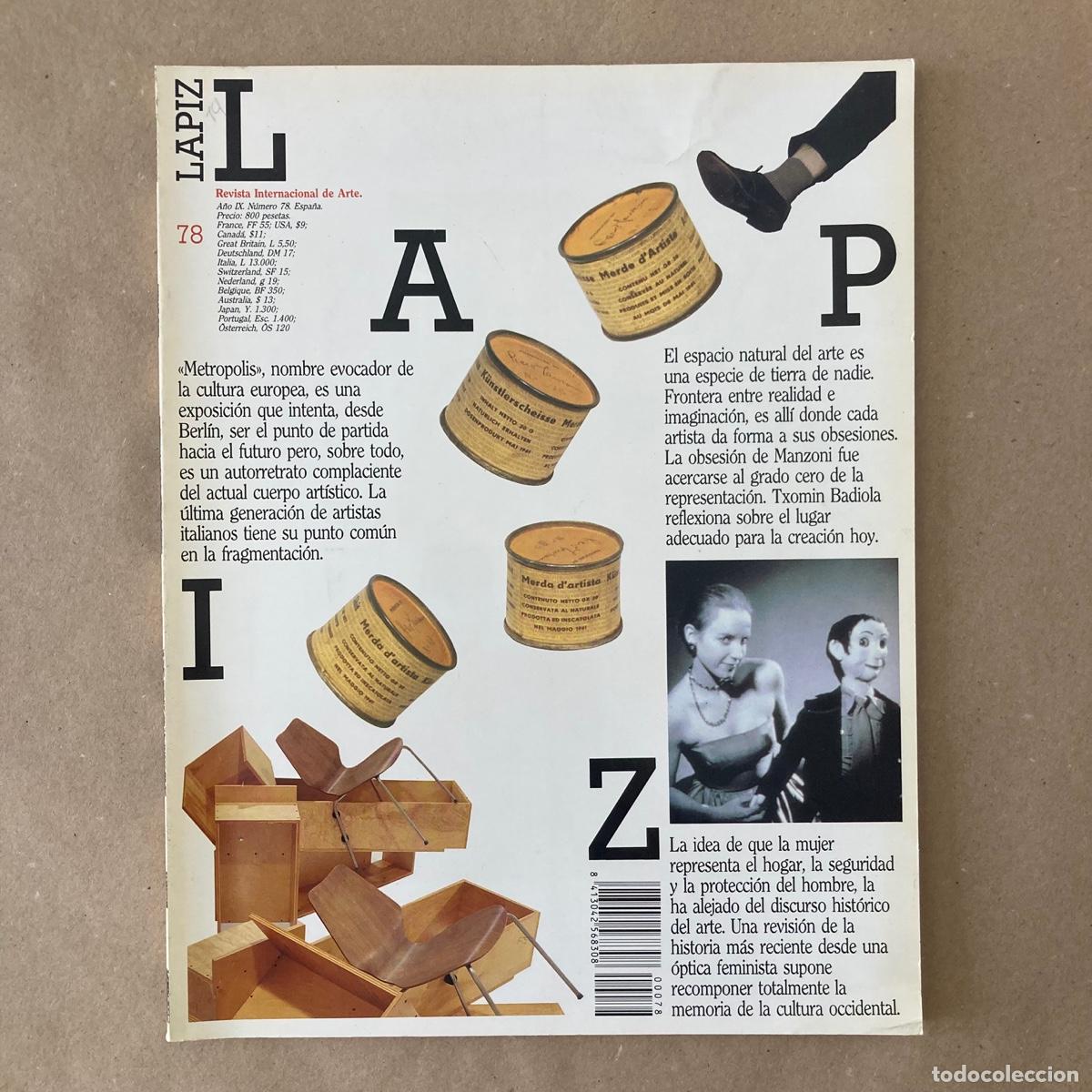 Coleccionismo de revistas y peri&oacute;dicos: REVISTA INTERNACIONAL ARTE - L&Aacute;PIZ - N 78 - JUNIO 1991