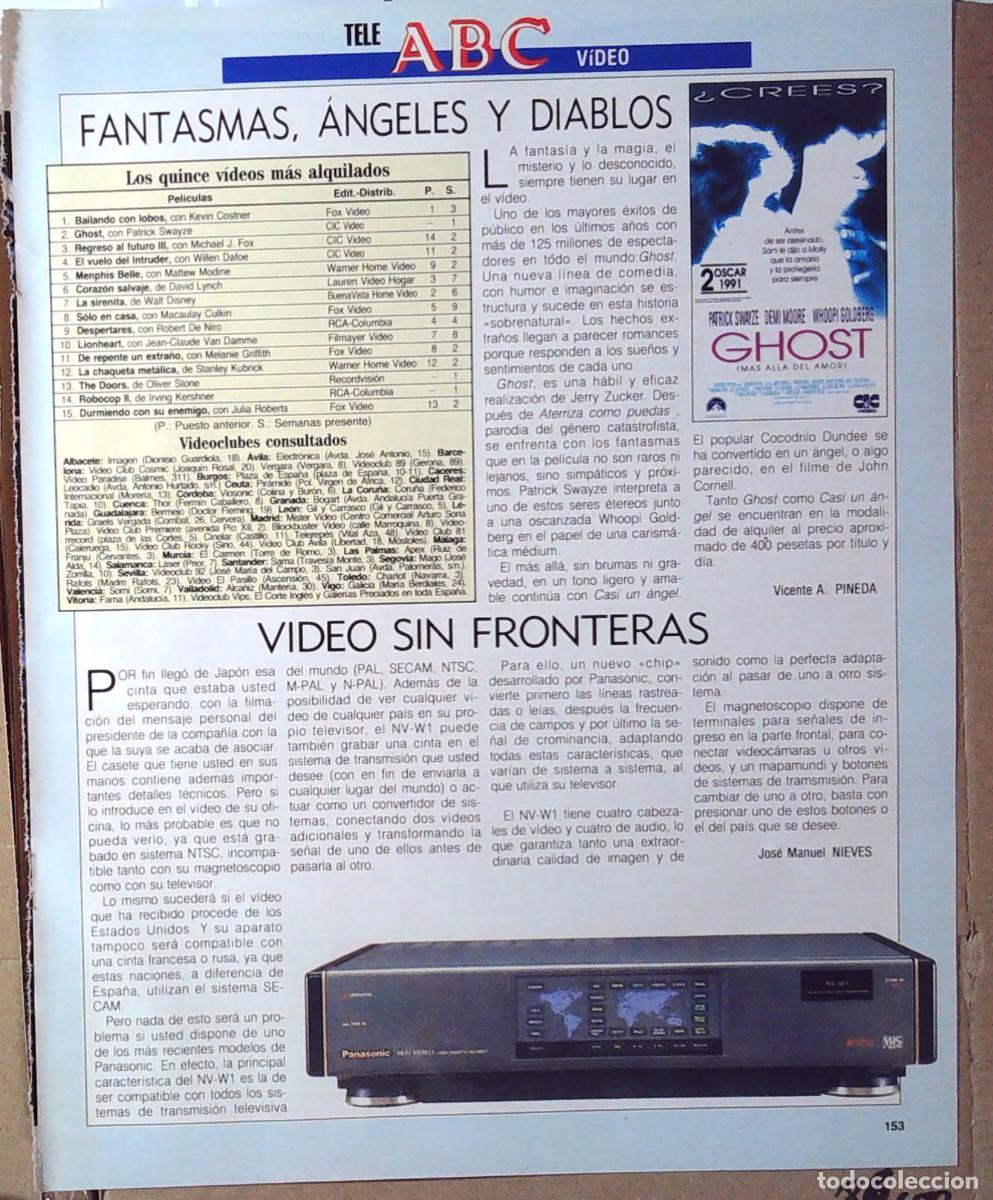 Coleccionismo de revistas y peri&oacute;dicos: ghost demi moore patrick swayze en video lanzamiento vhs