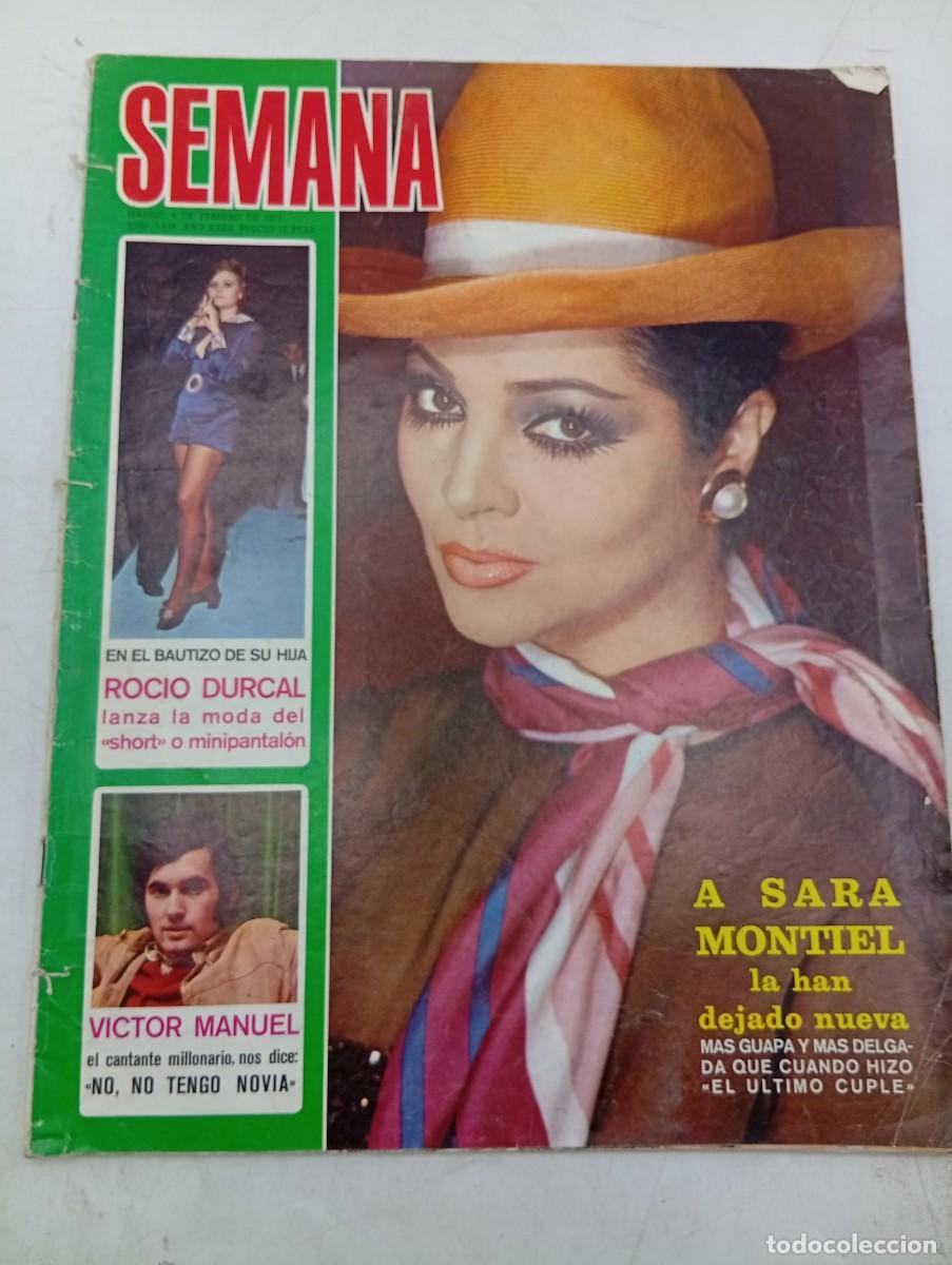 Coleccionismo de revistas y peri&oacute;dicos: REVISTA SEMANA. N&ordm; 1616. A&Ntilde;O 1971. A SARA MONTIEL LA HAN DEJADO NUEVA. ROCIO DURCAL, LANZA LA.. LEER