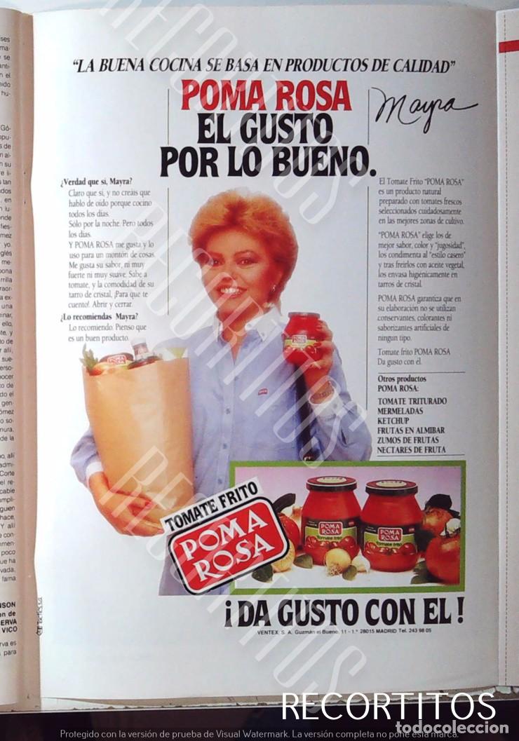Coleccionismo de revistas y peri&oacute;dicos: MAYRA GOMEZ KEMP UN DOS TRES 1 2 3 TRIO ACUARIO poma rosa tomate publicidad