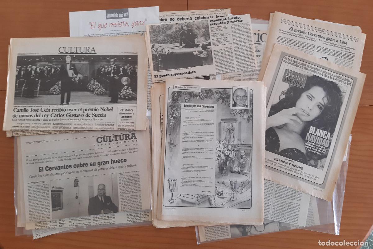 Sammeln von Zeitschriften und Zeitungen: RECORTES - NUMEROSOS REPORTAJES, ENTREVISTAS, ART&Iacute;CULOS Y NOTICIAS DE C.J. CELA - MUY BUEN ESTADO
