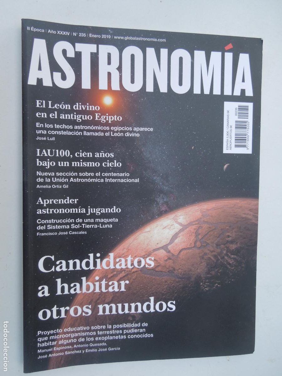 Coleccionismo de revistas y peri&oacute;dicos: ASTRONOMIA REVISTA N&ordm; 235 - ENERO-2019-CANDIDATO A HABITAR OTROS MUNDOS