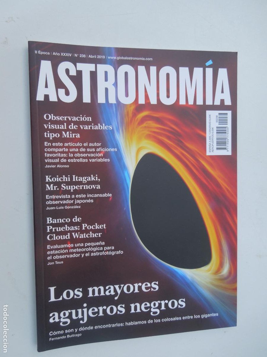 Coleccionismo de revistas y peri&oacute;dicos: ASTRONOMIA REVISTA N&ordm; 238 -ABRIL -2019- LOS MAYORES AGUJEROS NEGROS
