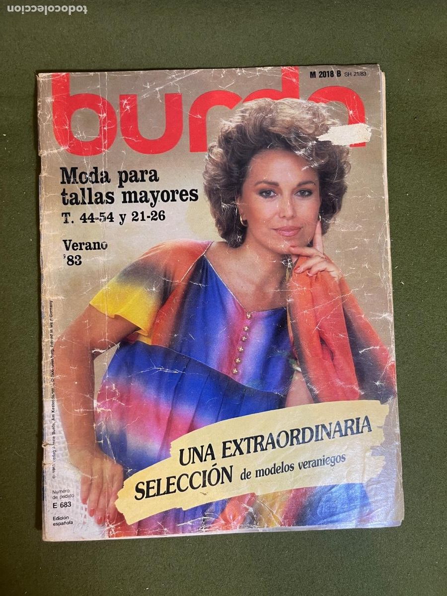 Sammeln von Zeitschriften und Zeitungen: Burda Moda para Tallas Mayores Verano 1983 Revista Patrones Original Burda Moden E683