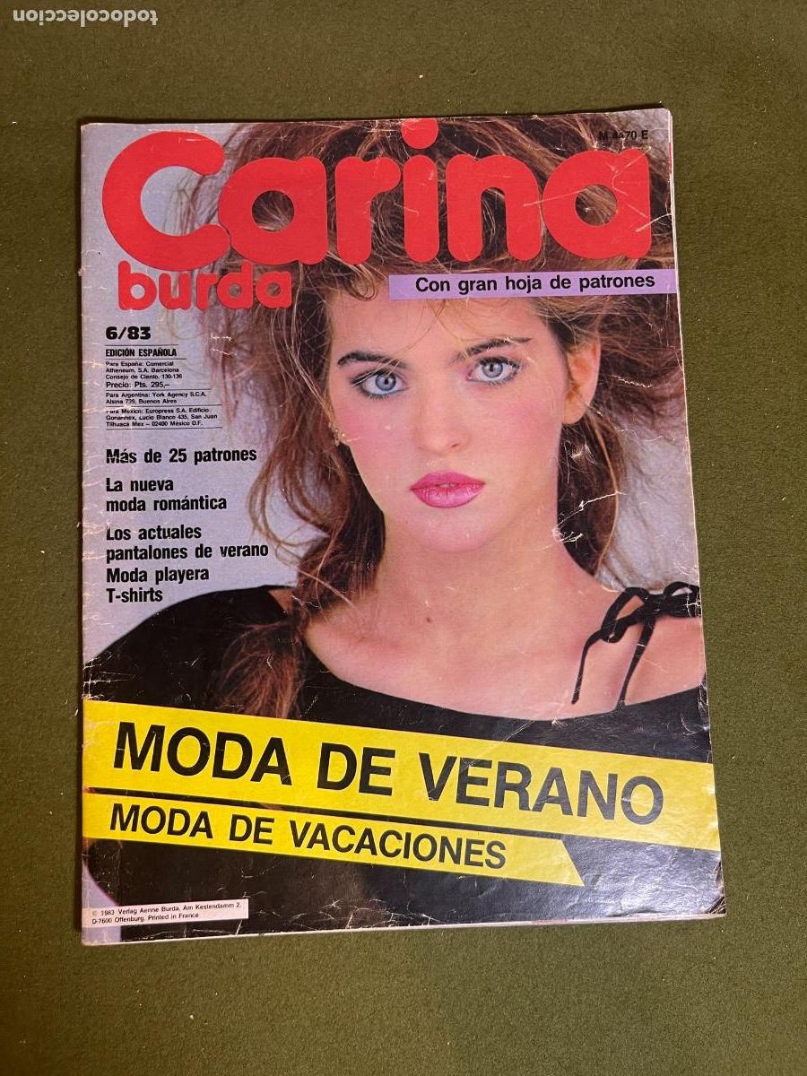 Sammeln von Zeitschriften und Zeitungen: Revista Carina Burda 6/83 Junio 1983 Moda de Verano Patrones Originales Edici&oacute;n Espa&ntilde;ola