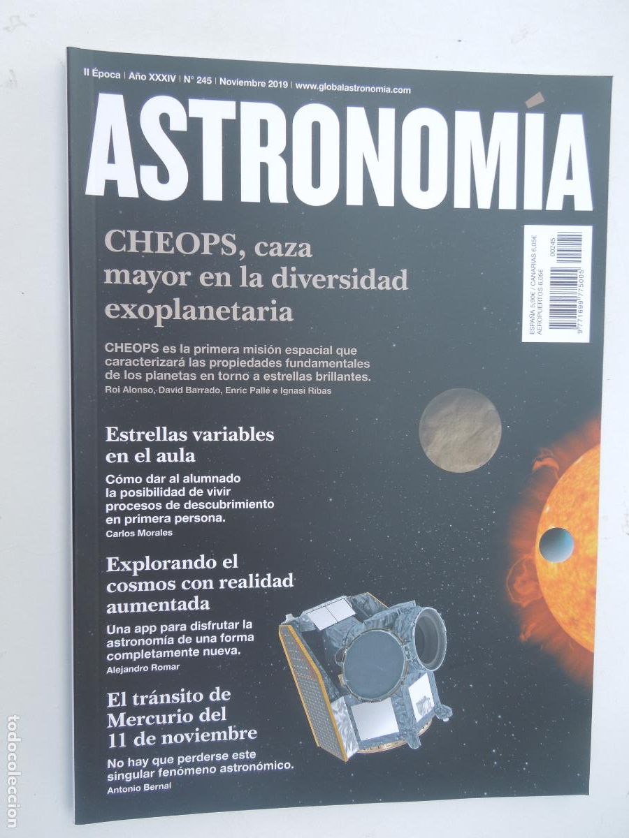 Coleccionismo de revistas y peri&oacute;dicos: ASTRONOMIA REVISTA N&ordm; 245- NOVIEMBRE -2019-CHEOPS , CAZA MAYOR EN LA DIVERSIDAD EXOPLANETARIA