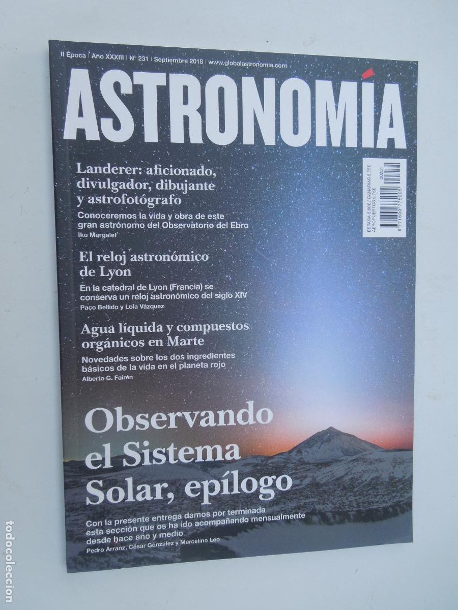 Collection Magazines and Newspapers: ASTRONOMIA REVISTA N&ordm; 231- SEPTIEMBRE - 2018 - OBSERVANDO EL SISTEMA SOLAR , EP&Iacute;LOGO