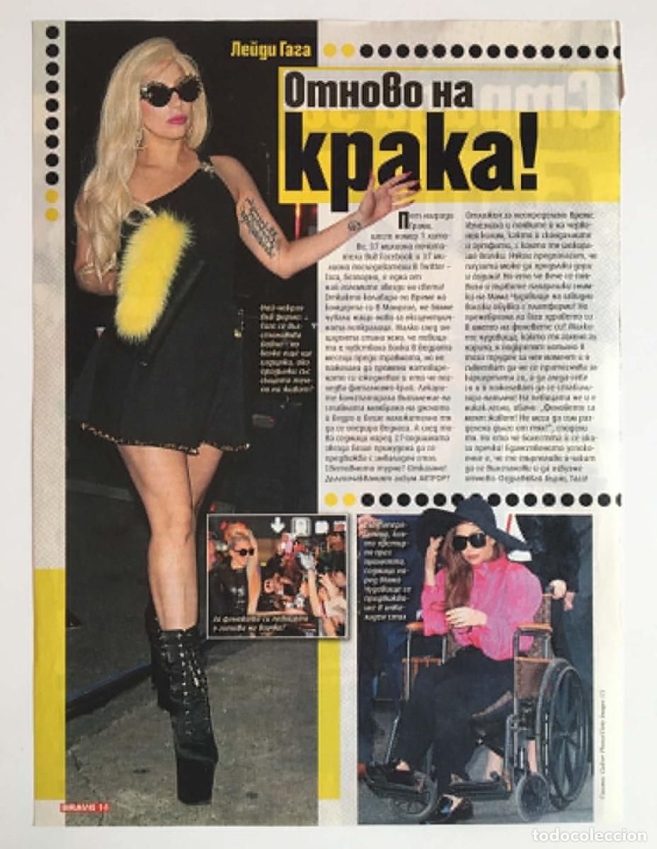 Coleccionismo de revistas y peri&oacute;dicos: Lady Gaga 2013 Recovery & Wheelchair Era Original Magazine Clipping Article A4 - Bravo Bulgaria