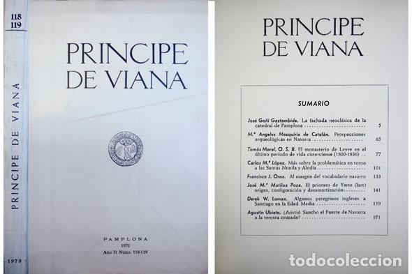 Coleccionismo de revistas y peri&oacute;dicos: Pr&iacute;ncipe de Viana. A&ntilde;o 31. N&uacute;meros 118-119 y 120-121. Pamplona, 1970.