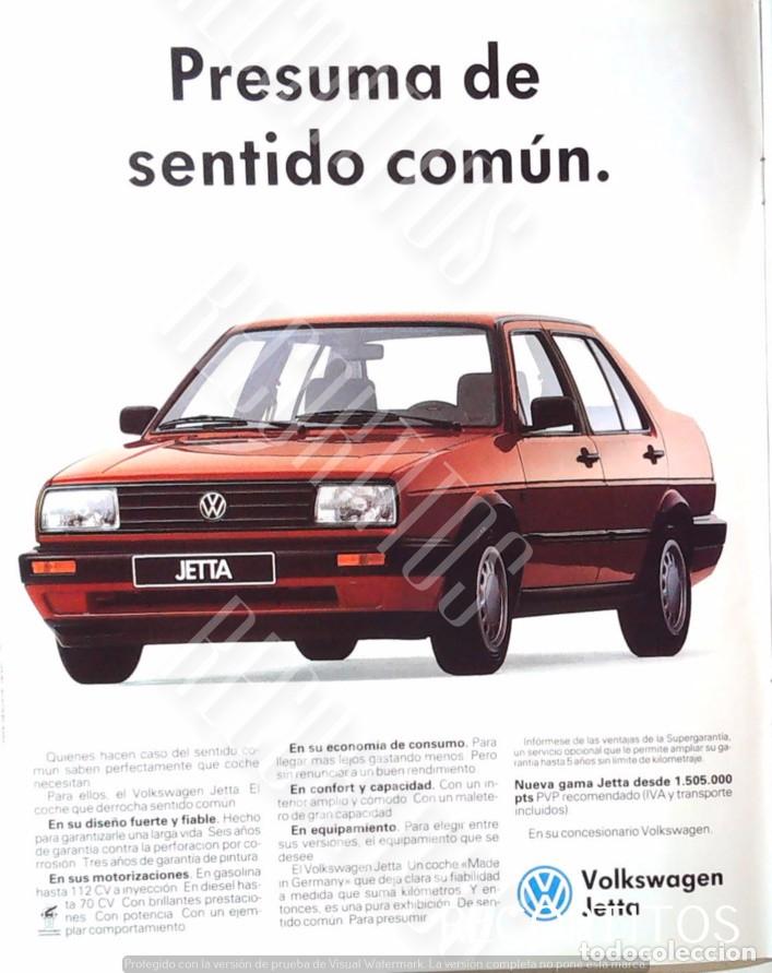 Coleccionismo de revistas y peri&oacute;dicos: VOLKSWAGEN jetta ANUNCIO PUBLICIDAD