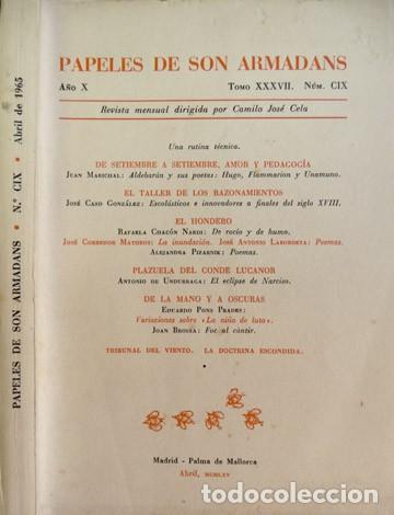 Collection Magazines and Newspapers: Papeles de Son Armadans. N&uacute;mero CIX, Abril, 1965. Madrid, Palma de Mallorca, 1965.
