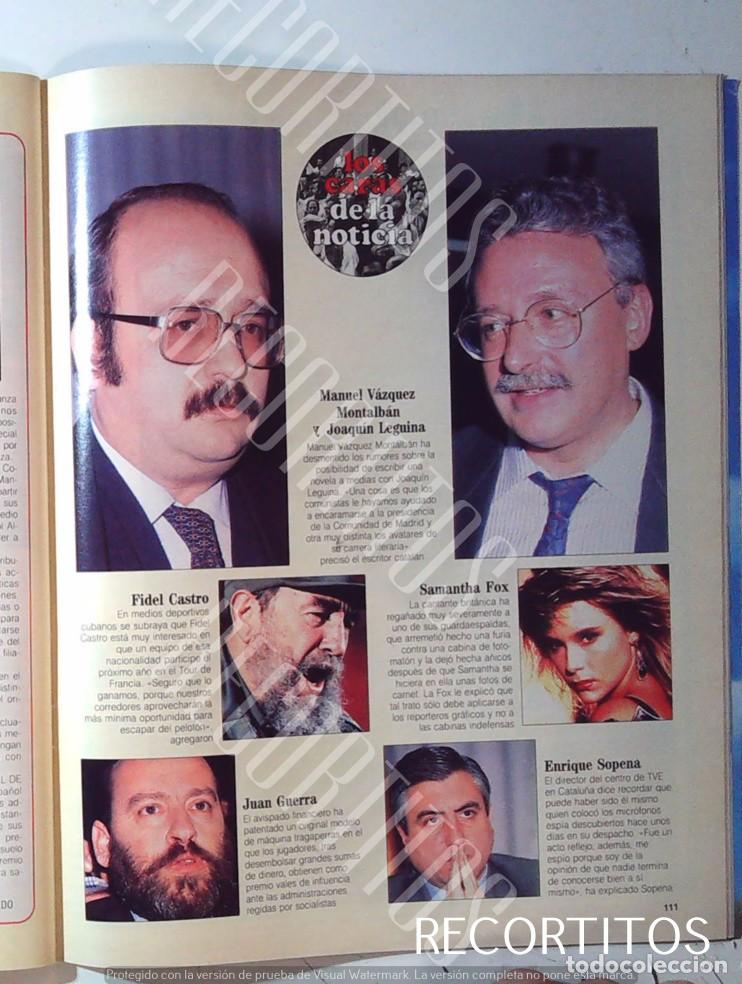 Coleccionismo de revistas y peri&oacute;dicos: samantha fox manuel vazquez montalban fidel castro enrique sopena juan guerra