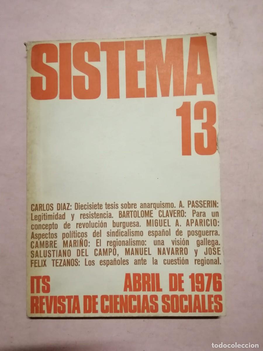 Coleccionismo de revistas y peri&oacute;dicos: REVISTA DE CIENCIAS SOCIALES SISTEMA (NUMERO 13)