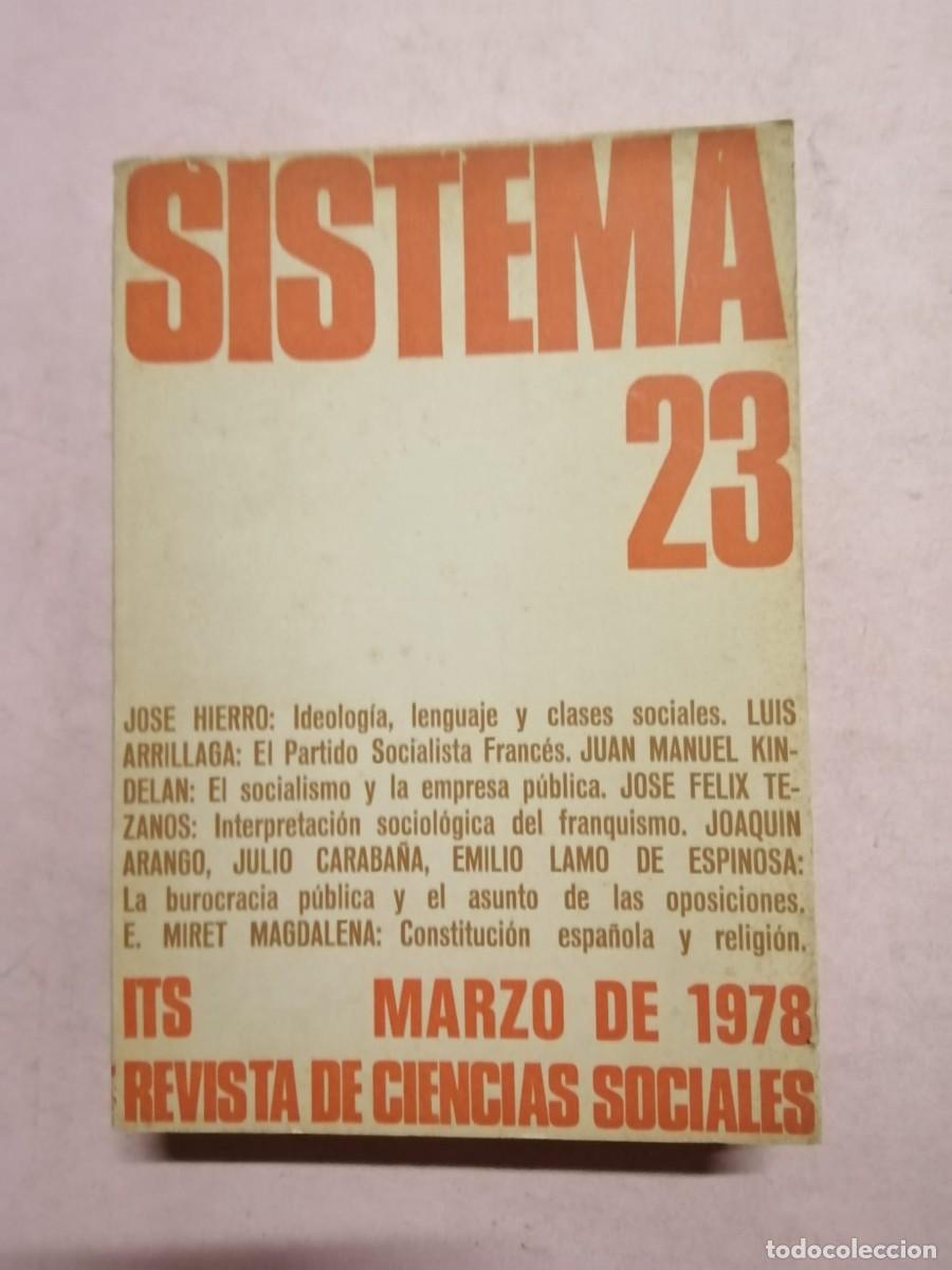 Coleccionismo de revistas y peri&oacute;dicos: REVISTA DE CIENCIAS SOCIALES SISTEMA (NUMERO 23)