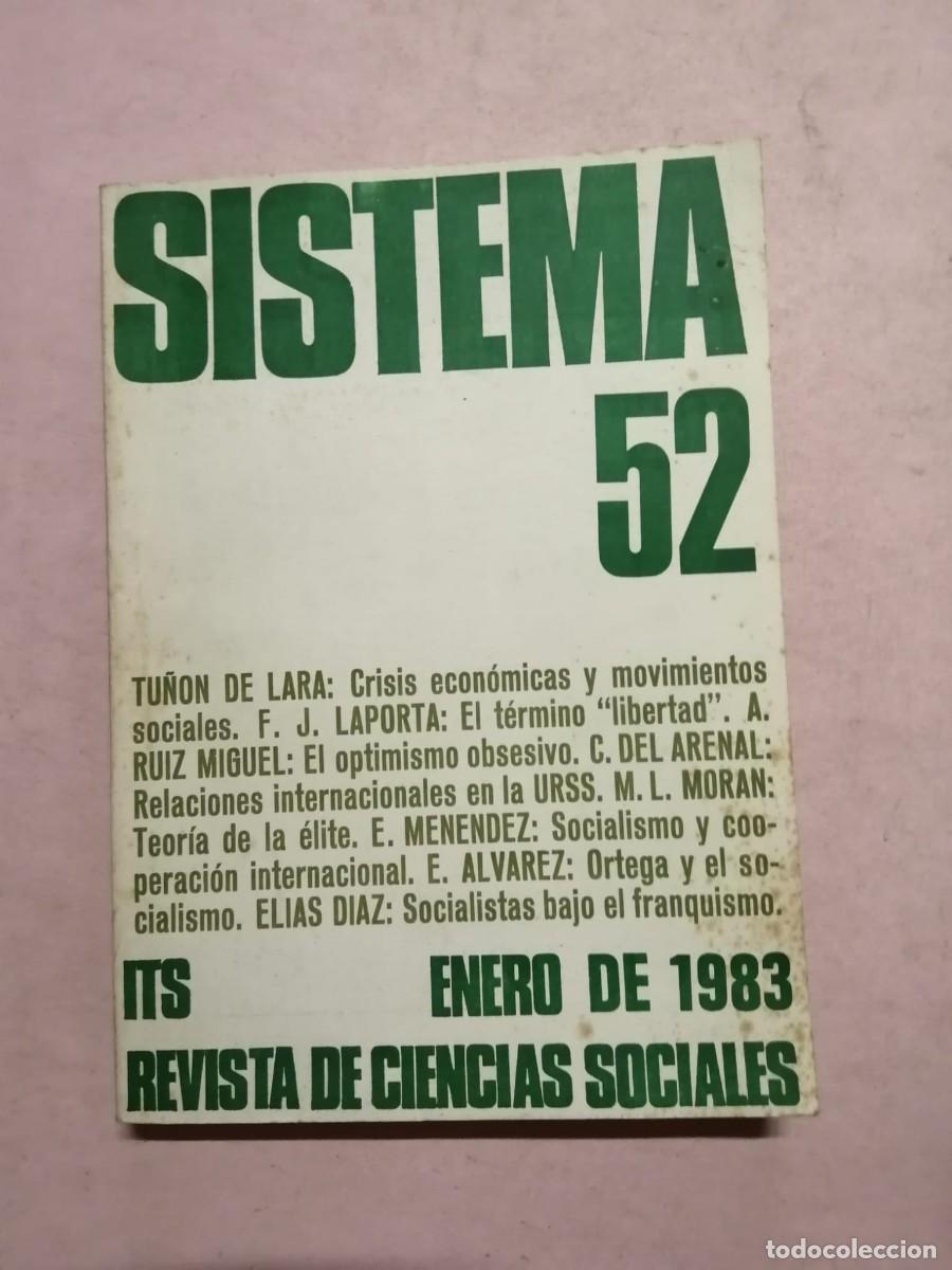 Collezionismo di Riviste e Giornali: REVISTA DE CIENCIAS SOCIALES SISTEMA (NUMERO 52)