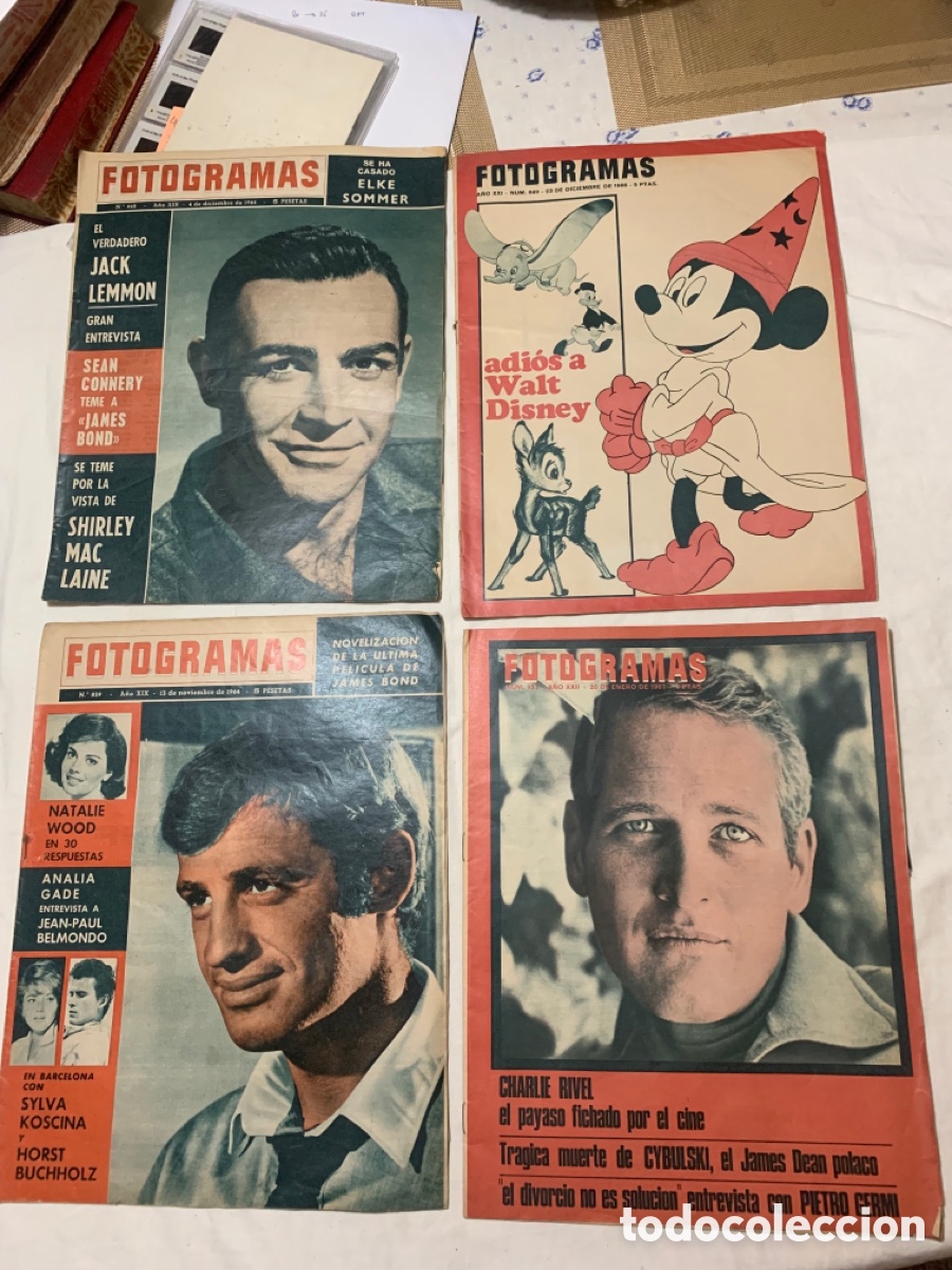 Sammeln von Zeitschriften und Zeitungen: Lote de cuatro Revistas FOTOGRAMAS 1964-1966-1967 con Estrellas del cine