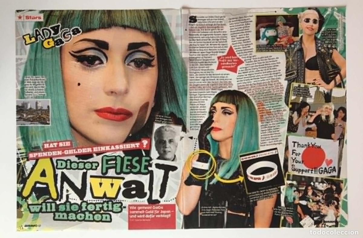 Coleccionismo de revistas y peri&oacute;dicos: Lady Gaga Charity Scandal Japan Vintage Magazine Article Clipping A3 - Bravo Germany Music