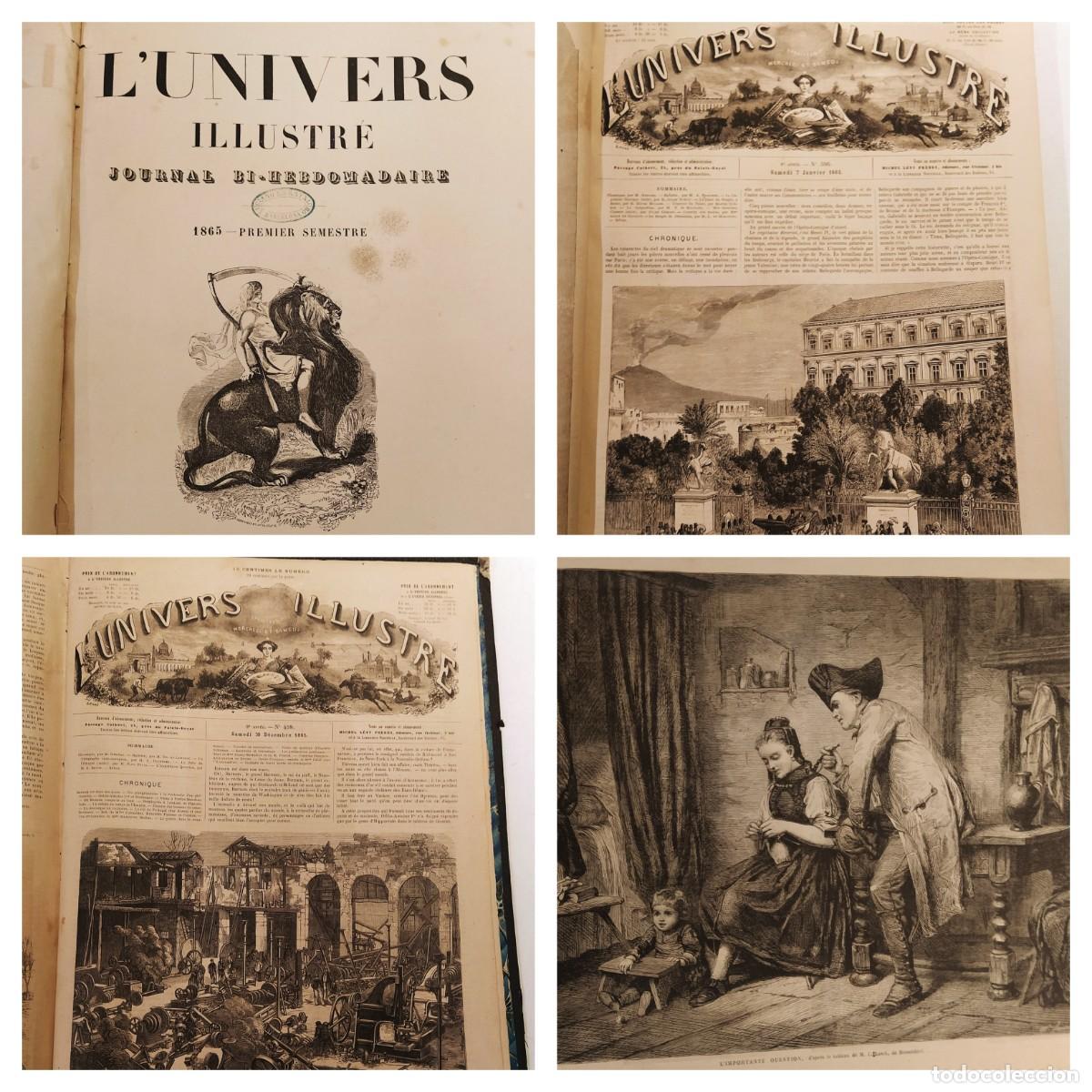 Coleccionismo de revistas y peri&oacute;dicos: L'UNIVERS ILLUSTRE - A&Ntilde;O 1865 COMPLETO - DEL NUMERO 395 AL 498 - REVISTAS ANTIGUAS CON GRABADOS
