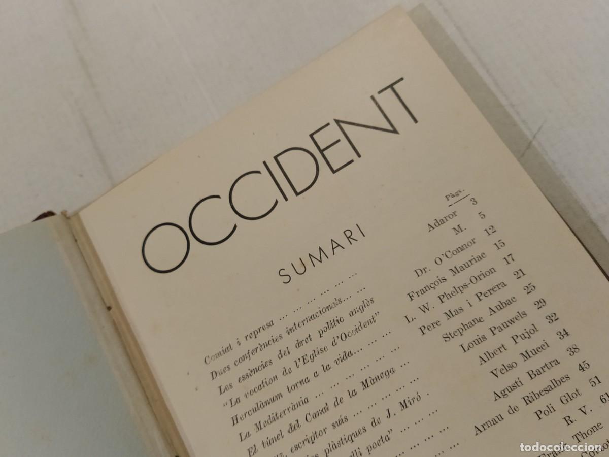 Sammeln von Zeitschriften und Zeitungen: REVISTA OCCIDENT - DEL NUMERO 1 AL 5 ANY 1949 1950 - ENCUADERNADES EN UN LLIBRE -VEURE FOTOS