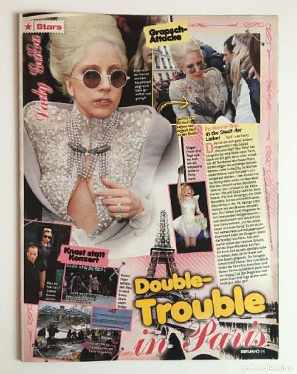 Coleccionismo de revistas y peri&oacute;dicos: Lady Gaga Double-Trouble in Paris Original Article Clipping Page A4 - Bravo Magazine Germany 2010