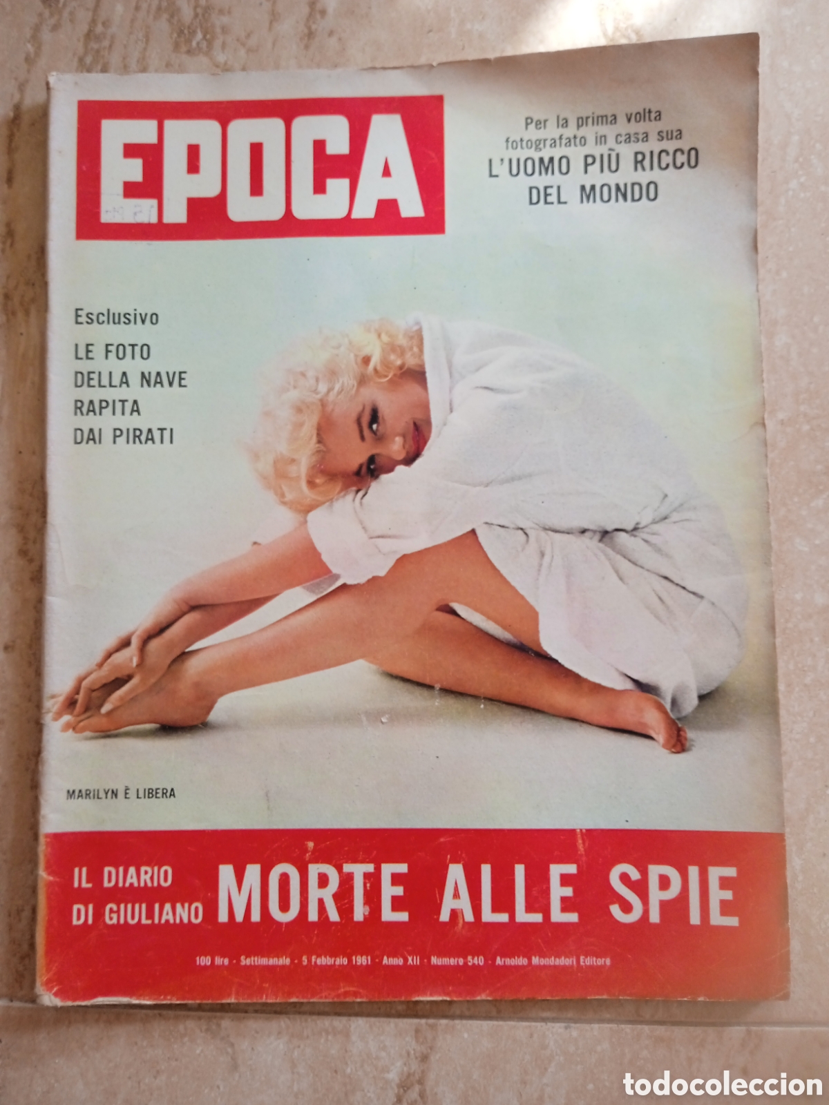 Coleccionismo de revistas y peri&oacute;dicos: Revista Epoca n&deg;540 05/02/61 portada Marilyn Monroe Paul Getty
