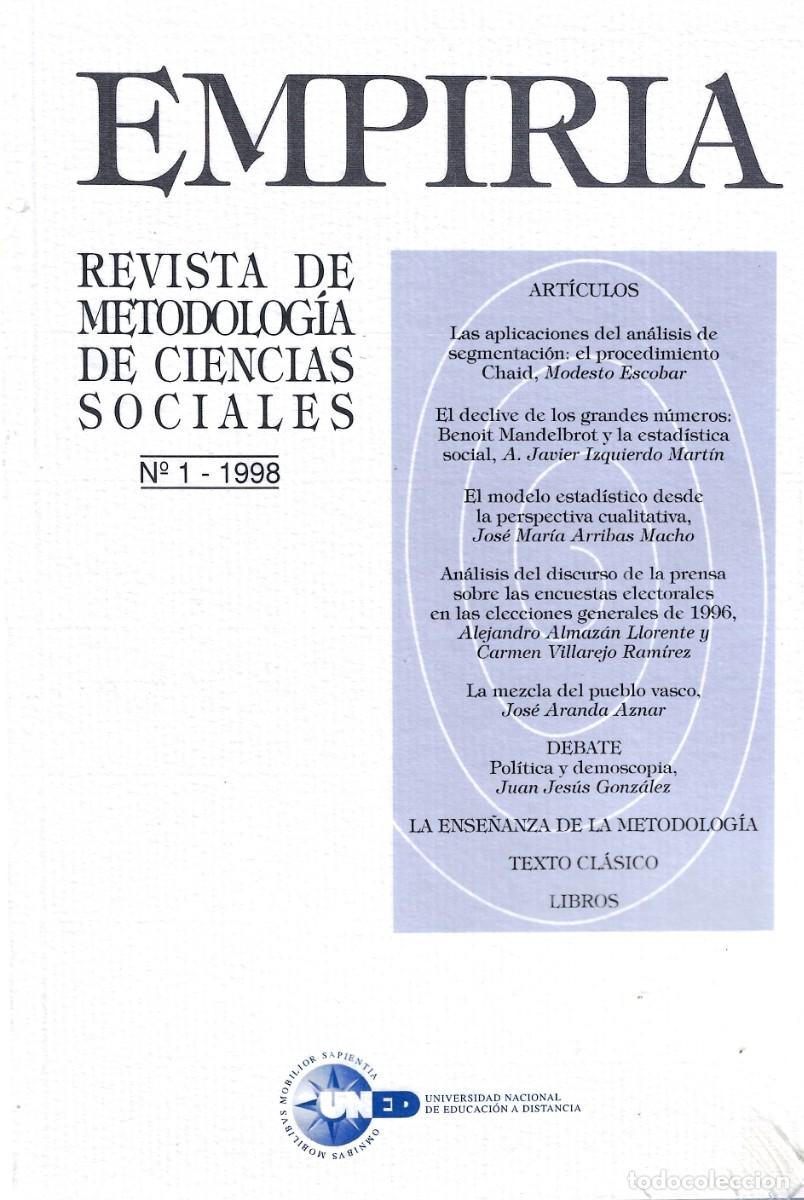 Coleccionismo de revistas y peri&oacute;dicos: EMPIRIA N&ordm;1 Revista de Sociolog&iacute;a de la UNED 1998