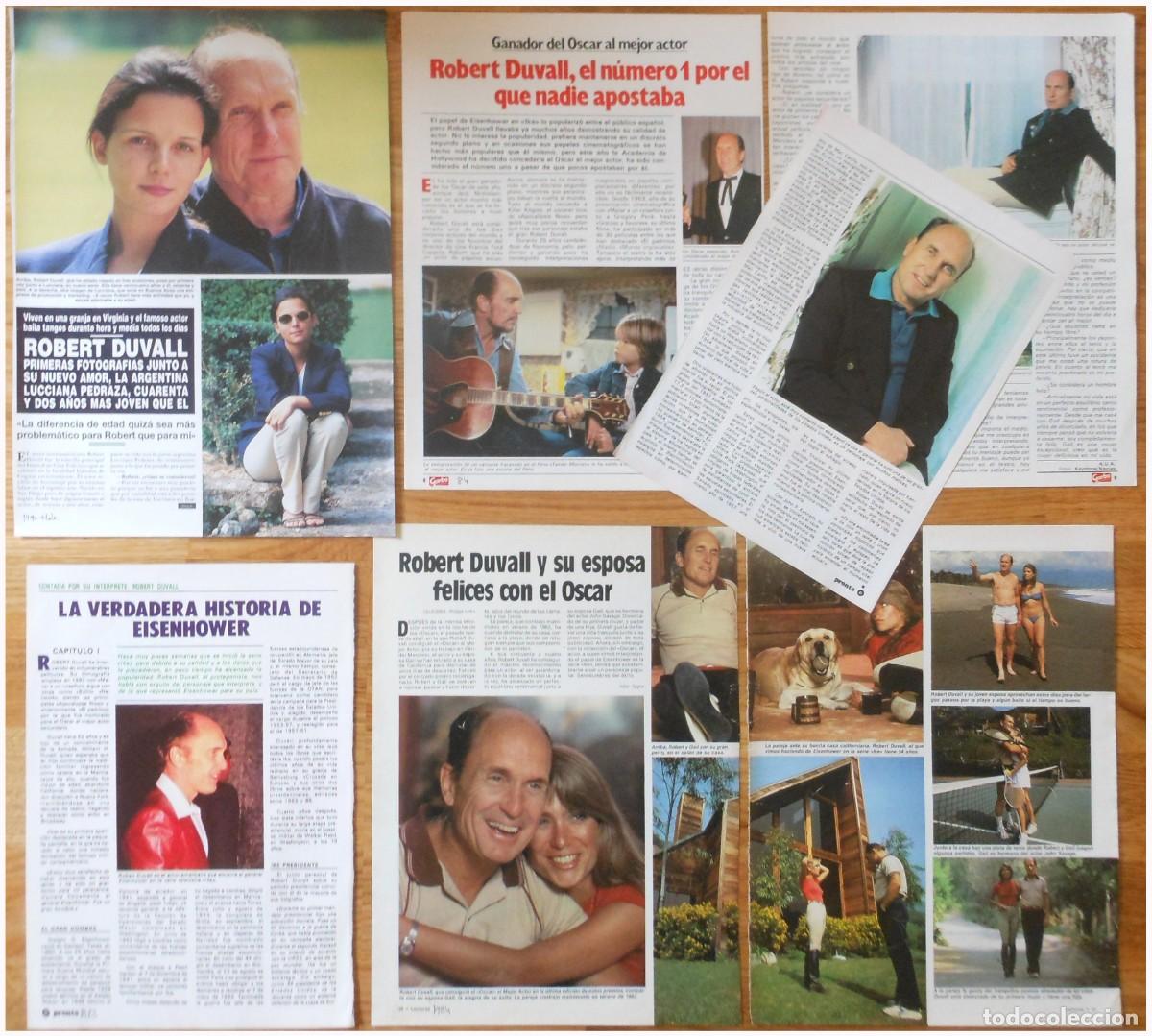 Coleccionismo de revistas y peri&oacute;dicos: ROBERT DUVALL lote de prensa spain clippings 1980s/1990s fotos cine The Godfather El Padrino actor