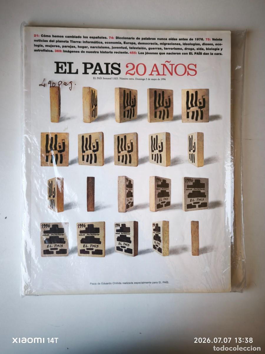 Colecionismo de Revistas e Jornais: REVISTA EL PAIS 20 A&Ntilde;OS.( SEMANAL 1023- NUMERO EXTRA 05-005-1996.
