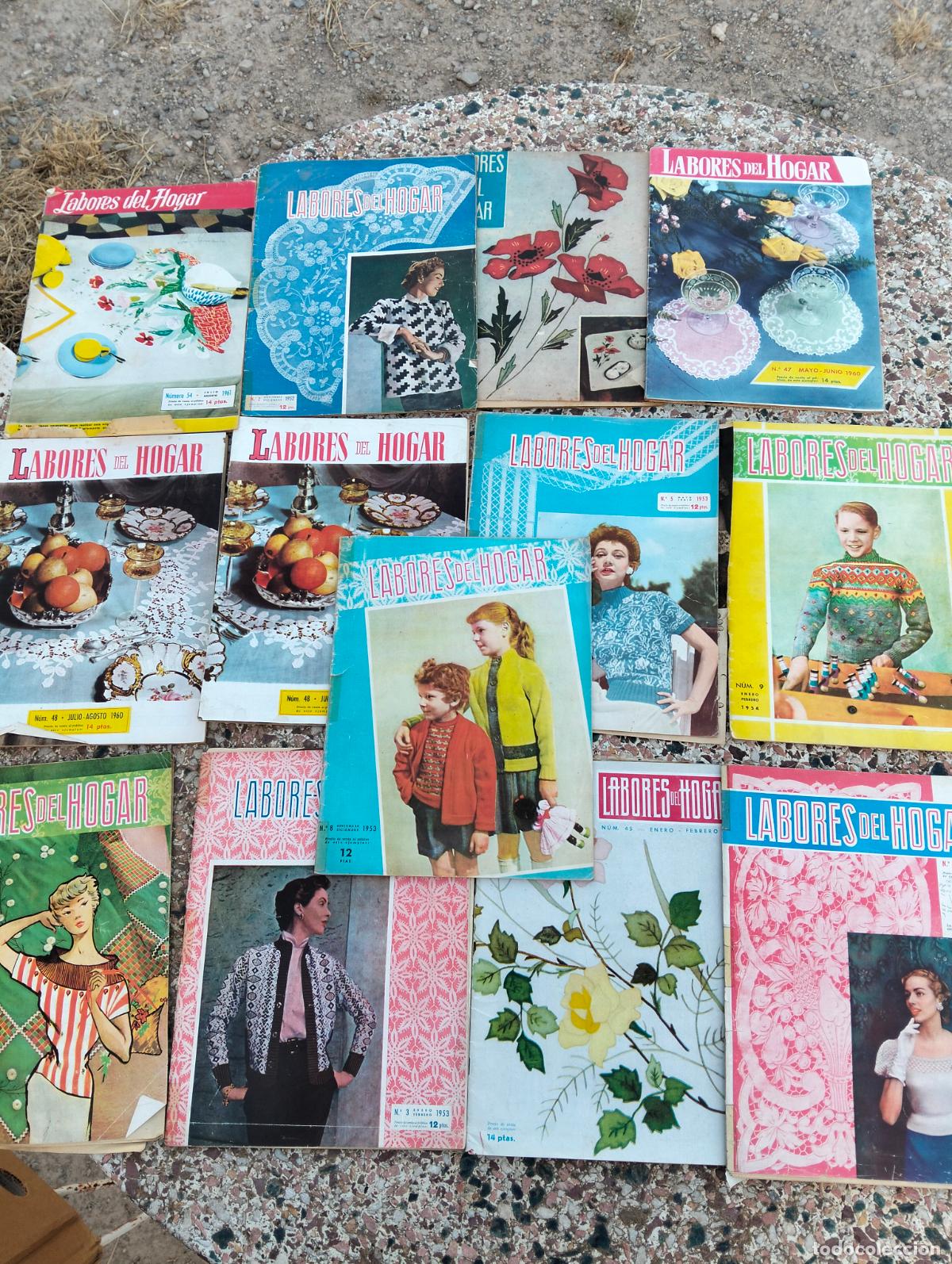 Sammeln von Zeitschriften und Zeitungen: Lote revistas antiguas de labores del hogar vintage ropa moda mujer