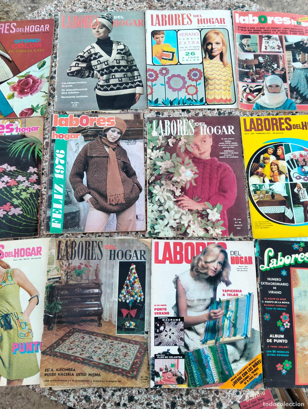 Sammeln von Zeitschriften und Zeitungen: Lote revistas antiguas de labores del hogar vintage ropa moda mujer