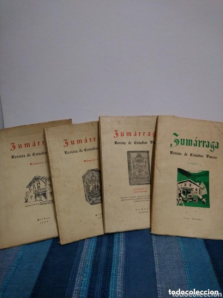Sammeln von Zeitschriften und Zeitungen: ZUMARRAGA. REVISTA DE ESTUDIOS VASCOS. N&uacute;mero 3 (1954), 4 (1955), 5 Extraordinario (1956) y 6 (1956)