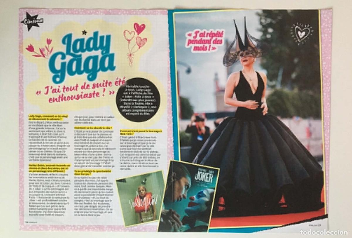 Coleccionismo de revistas y peri&oacute;dicos: Lady Gaga Joker: Folie &agrave; Deux Harlequin Original Poster A4 + Article Clipping - StarLight France