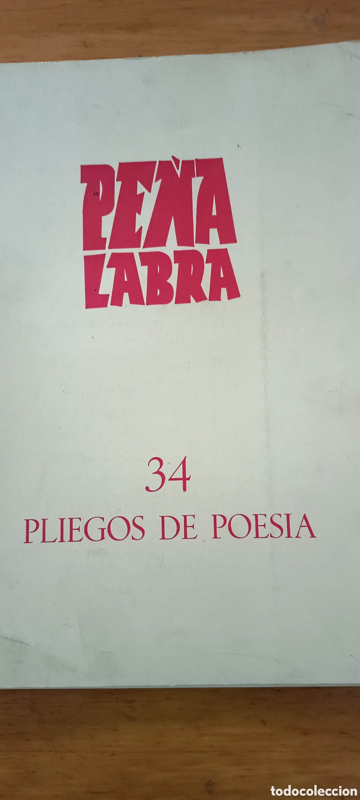 Collezionismo di Riviste e Giornali: Pe&ntilde;a Labra. Pliegos de Poesia. Vol 34