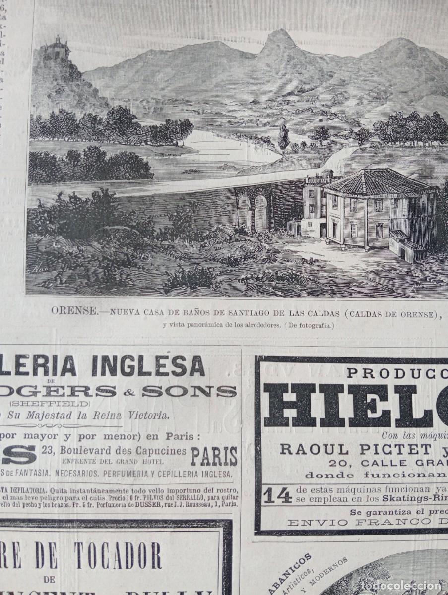 Coleccionismo de revistas y peri&oacute;dicos: REVISTA ENTERA A&Ntilde;O 1878 AGUA TERMAL BA&Ntilde;OS DE SANTIAGO DE LAS CALDAS ORENSE