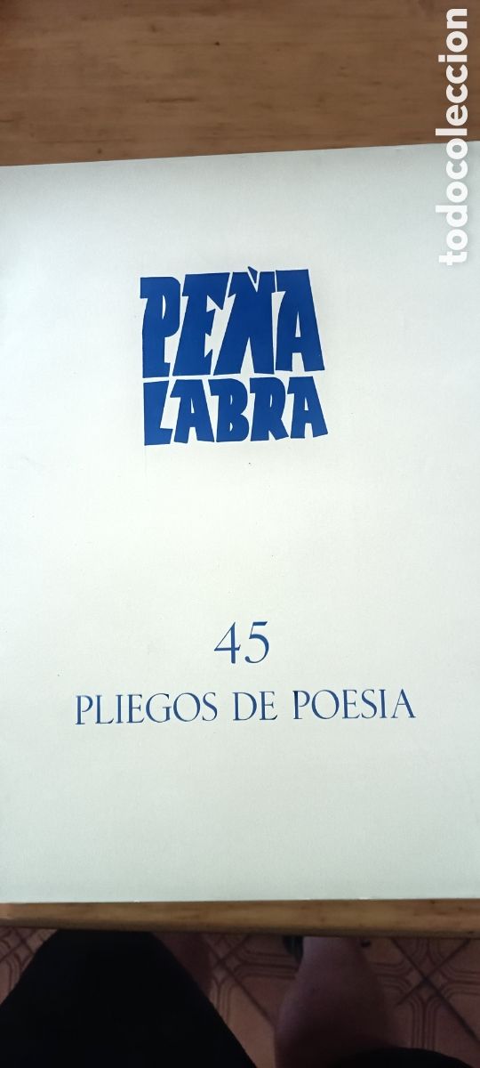 Collezionismo di Riviste e Giornali: Pe&ntilde;a Labra. Pliegos de Poesia. Vol 45