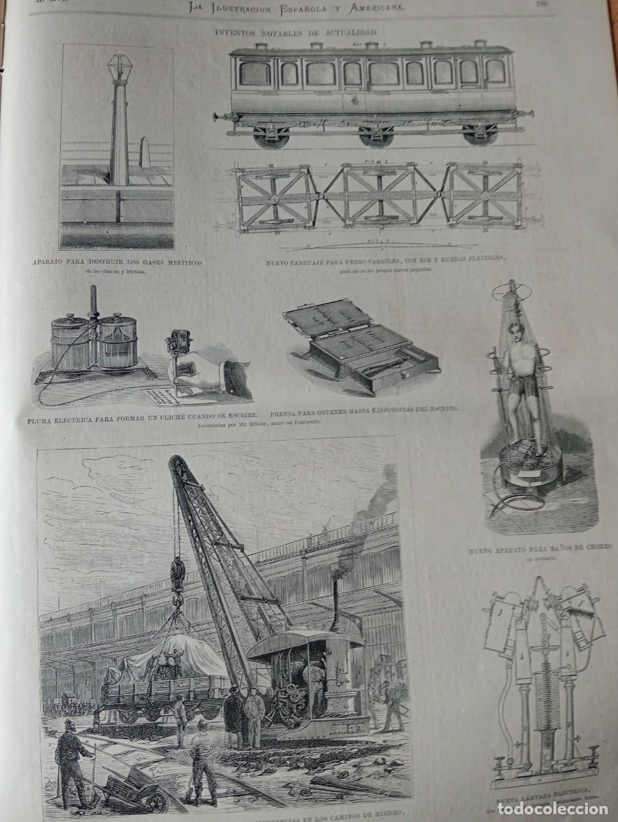 Coleccionismo de revistas y peri&oacute;dicos: REVISTA A&Ntilde;O 1878 LA ELECTRICIDAD FAROLA PLUMA ELECTRICA LAMPARA JACUZZI TREN EJE FLEXIBLE INVENTOS