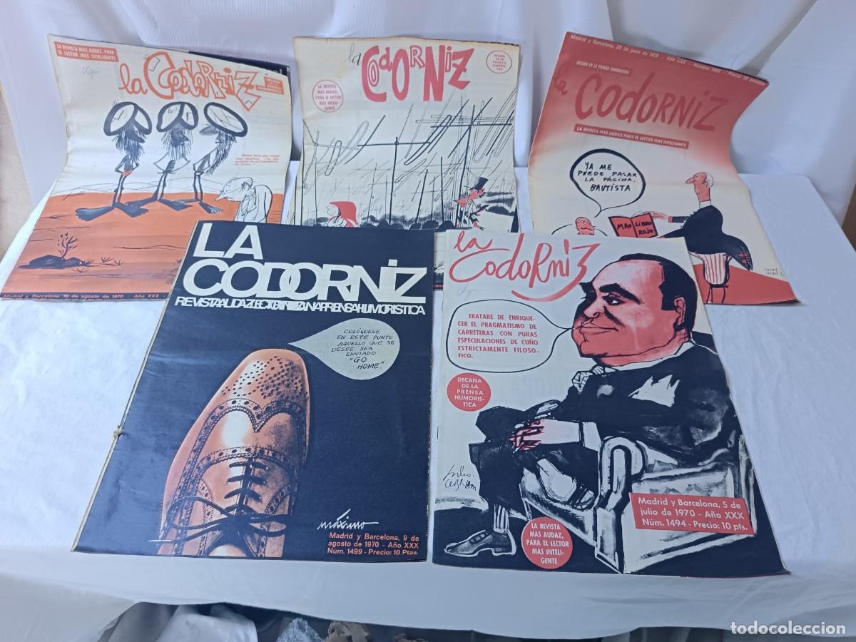 Collection Magazines and Newspapers: Lote de 5 Revistas La Codorniz, 1970&acute;s, diferentes