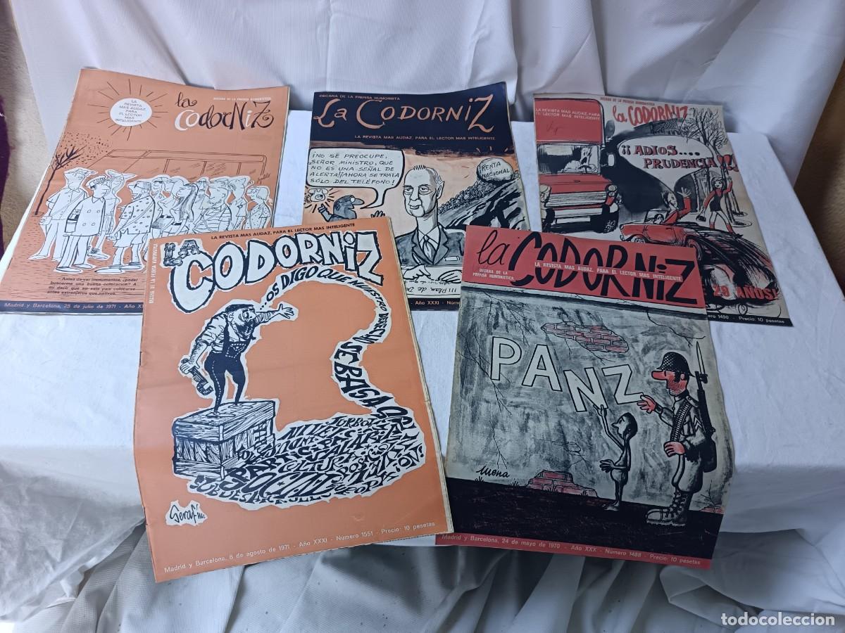 Collection Magazines and Newspapers: Lote de 5 Revistas La Codorniz, 1970&acute;s, diferentes