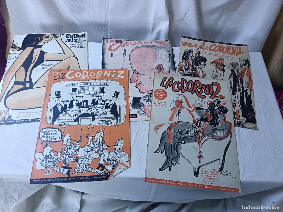 Collection Magazines and Newspapers: Lote de 5 Revistas La Codorniz, 1970&acute;s, diferentes
