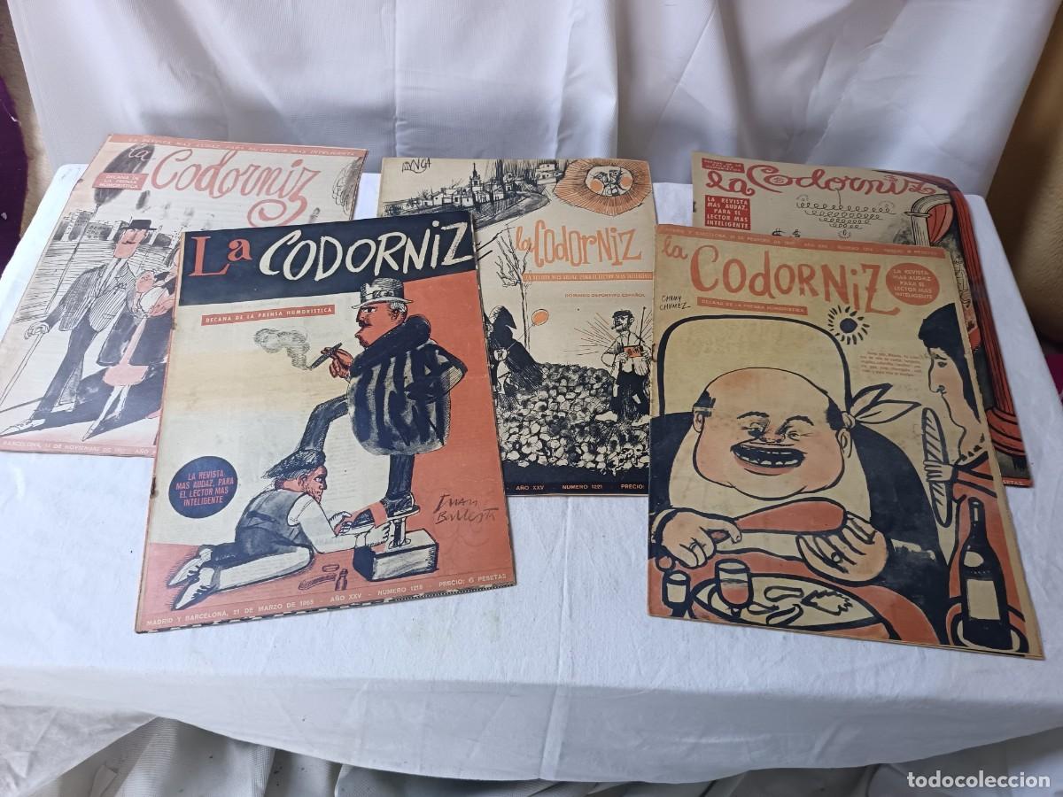 Sammeln von Zeitschriften und Zeitungen: Lote de 5 Revistas La Codorniz, 1960&acute;s, diferentes