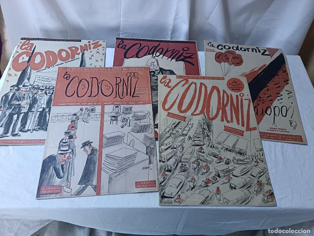 Sammeln von Zeitschriften und Zeitungen: Lote de 5 Revistas La Codorniz, 1950&acute;s, diferentes