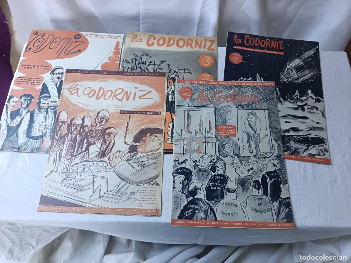 Sammeln von Zeitschriften und Zeitungen: Lote de 5 Revistas La Codorniz, 1960&acute;s, diferentes