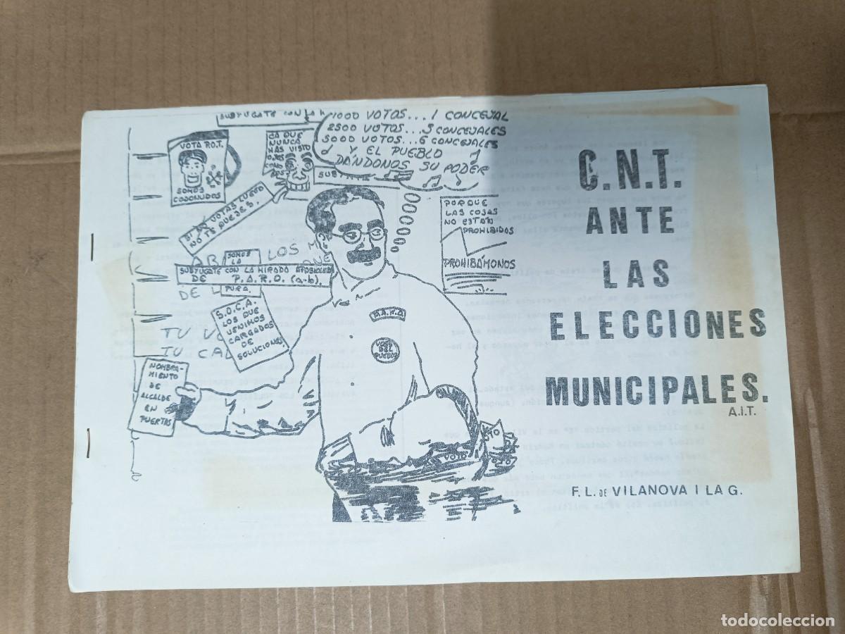 Coleccionismo de revistas y peri&oacute;dicos: ANTIGUO FANZINE PANFLETO POLITICO ANARQUISTA, CNT VILANOVA I LA GELTRU, LIBERTARIO, TRANSICION -P18