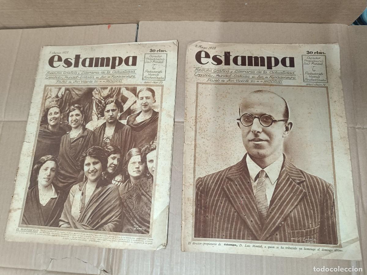 Coleccionismo de revistas y peri&oacute;dicos: ANTIGUAS 2 REVISTAS ESTAMPA, NUMEROS 19 Y 23, 1928, OLIMPIADA AMSTERDAM -P19
