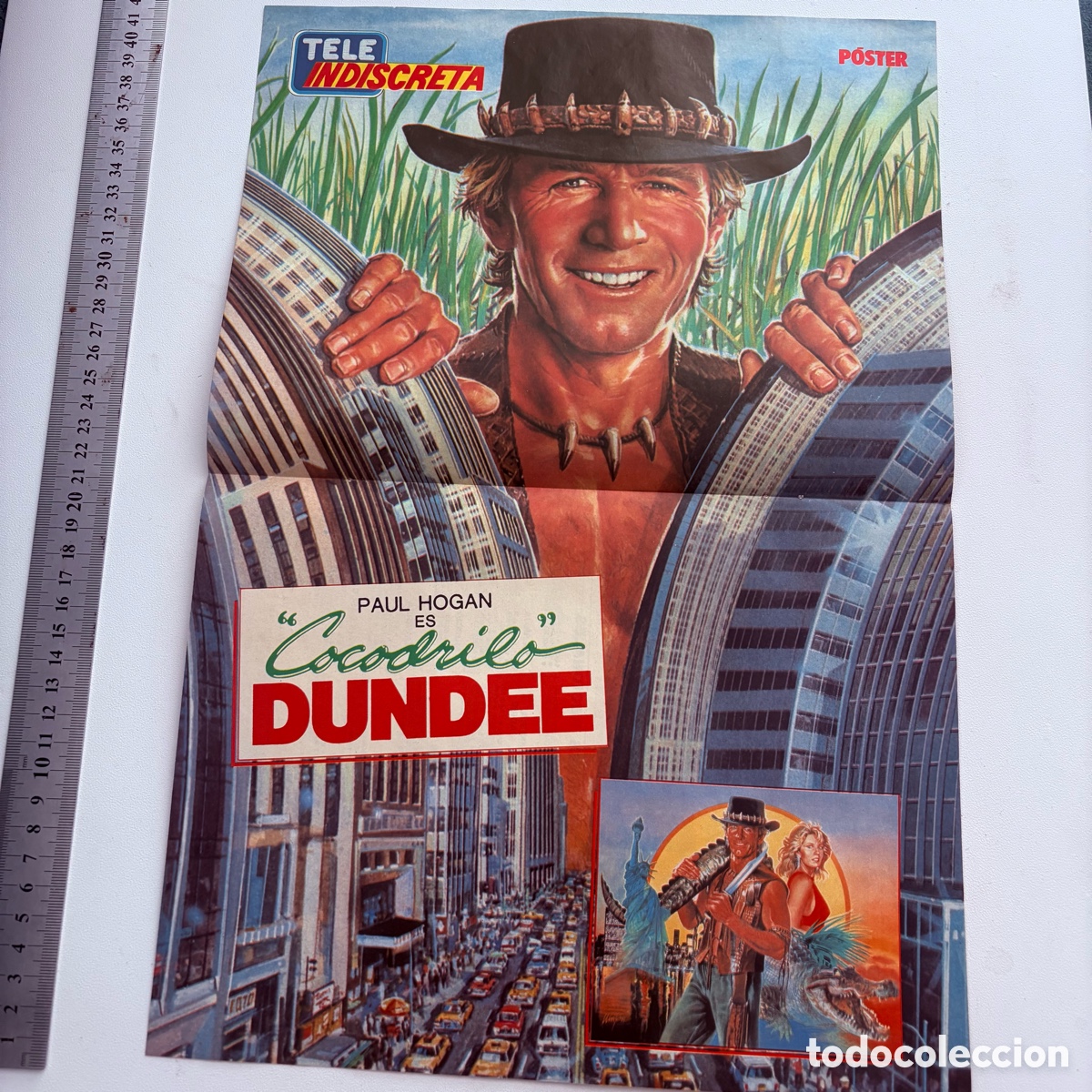 Coleccionismo de revistas y peri&oacute;dicos: poster cocodrilo dundee de la revista teleindiscreta n&ordm; 109
