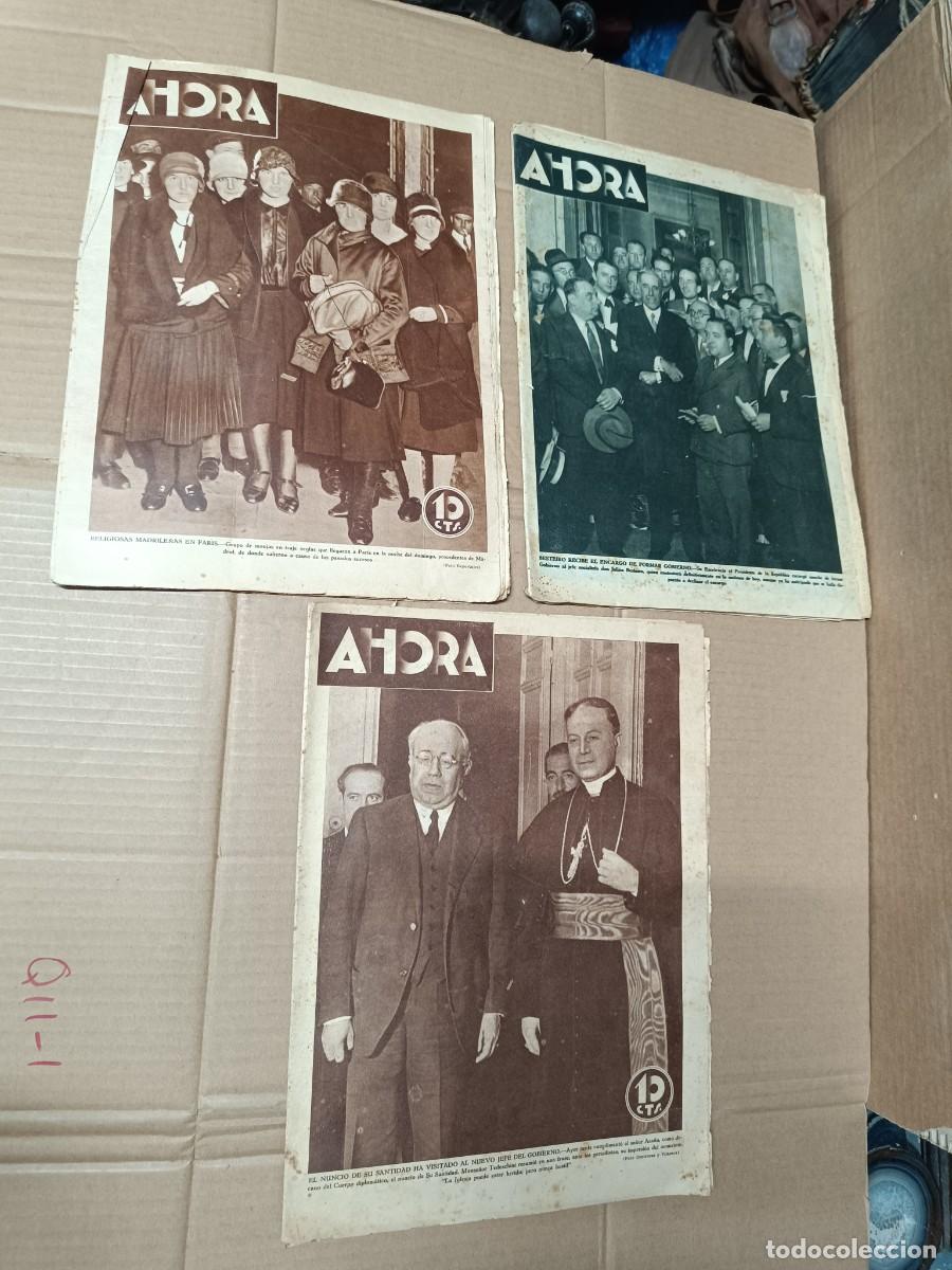 Coleccionismo de revistas y peri&oacute;dicos: LOTE 3 ANTIGUAS REVISTAS AHORA, 1931 - 1933, AZA&Ntilde;A, REPUBLICA ESPA&Ntilde;OLA -P19